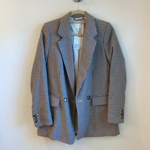BNWT H&M HOUNDSTOOTH BOYFRIEND BLAZER